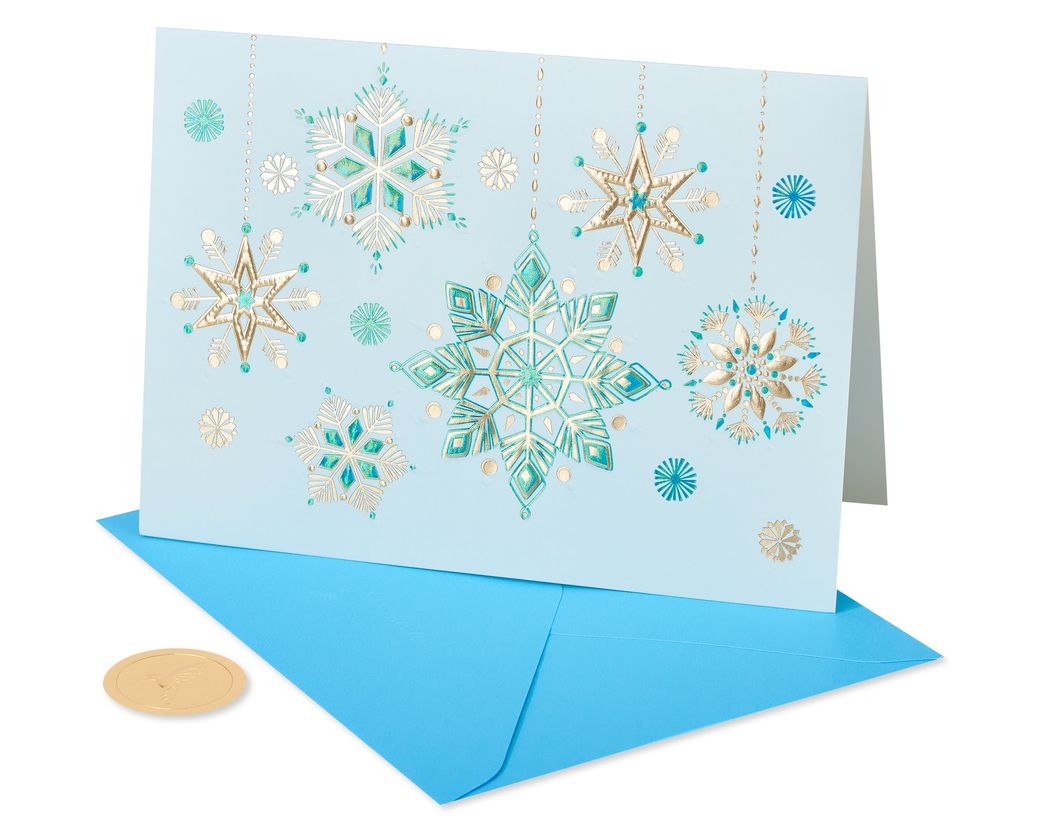 Hanging Glitter Snowflakes Holiday Boxed Cards - Glitter-Free 12-CountImage 4