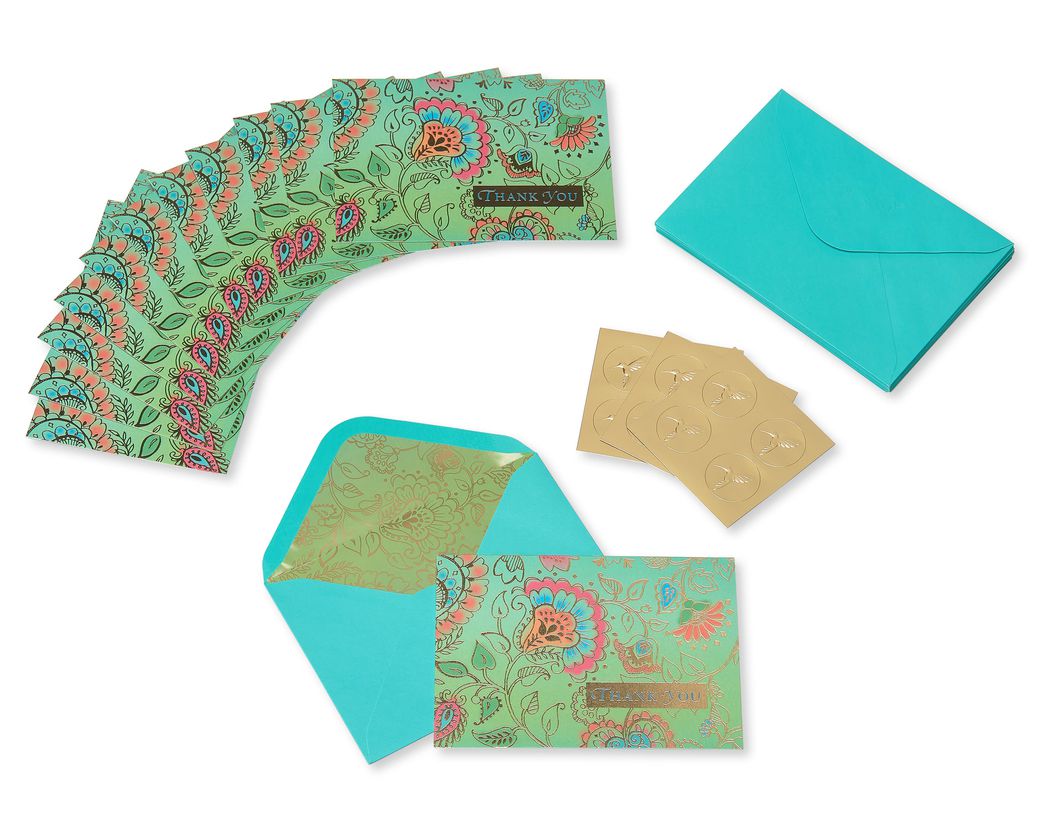 Scattered Blossoms Boxed Blank Note Cards With Glitter And Envelopes - BCRF  Partnership, 12-Count - Papyrus