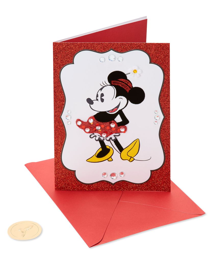 Disney Minnie Mouse Birthday Girl Birthday Greeting Card