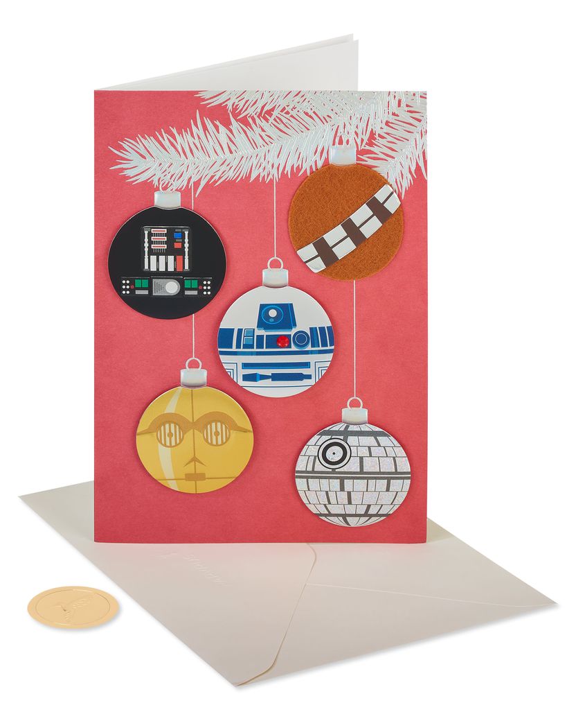 Merry Force Be with You Star Wars Christmas Boxed Cards - Glitter-Free, 8-Count Image 5