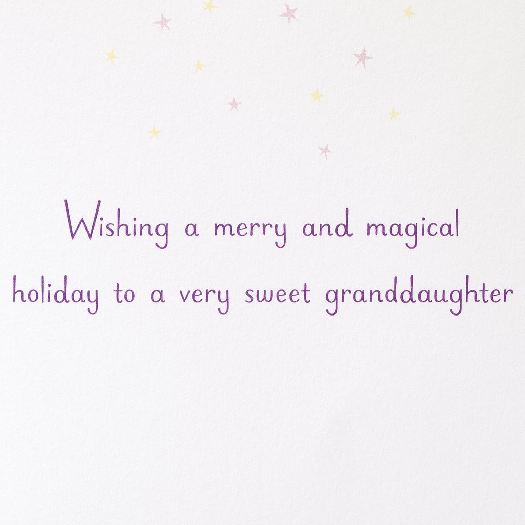 Merry and Magical Holiday Christmas Greeting Card for Granddaughter Image 6