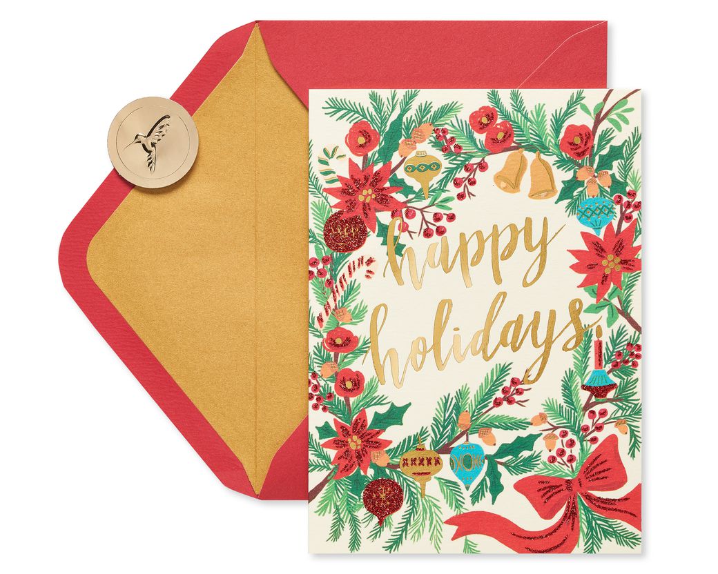 Warm Wishes Wreath Holiday Boxed Cards, 14-Count Image 1