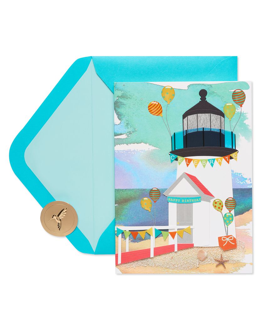 Birthday Lighthouse Birthday Greeting Card