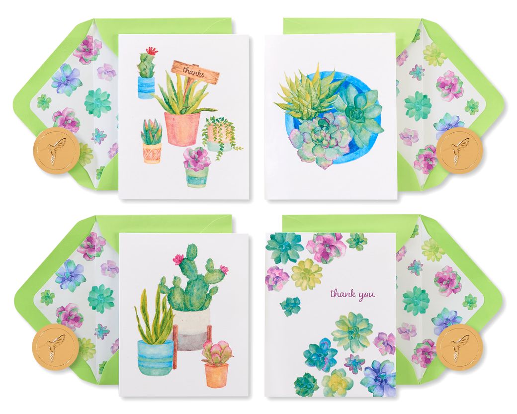 Succulent Thank You Cards With Envelopes, 20-Count - Papyrus