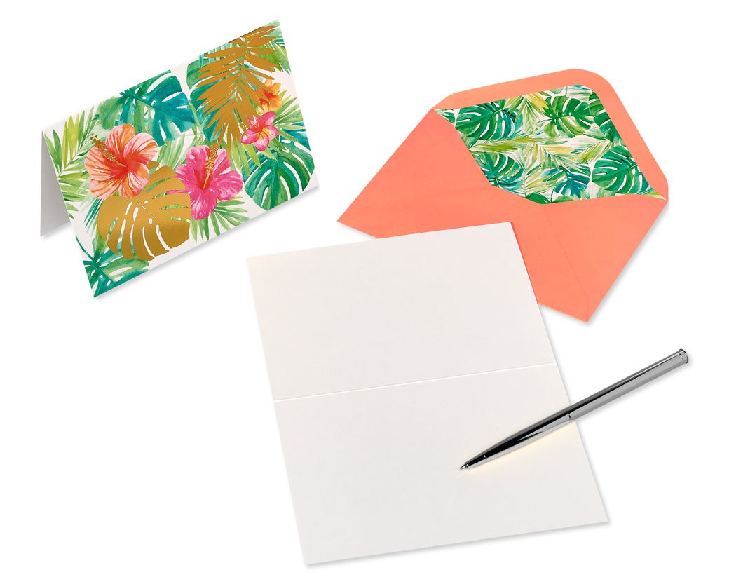 2.5 X 2.5 Mini Tropical Cards 10 Square Cards Mini Note Cards