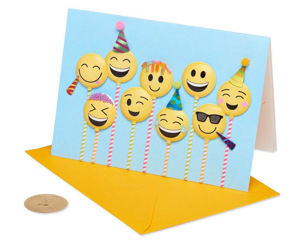 Emoji Cake Pops Birthday Greeting Card Image 2