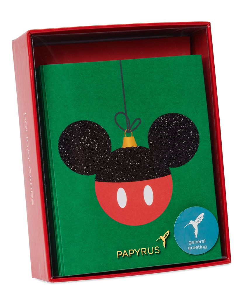 Mickey Mouse Disney Holiday Ornament Christmas Boxed Cards, 20-Count Image 7