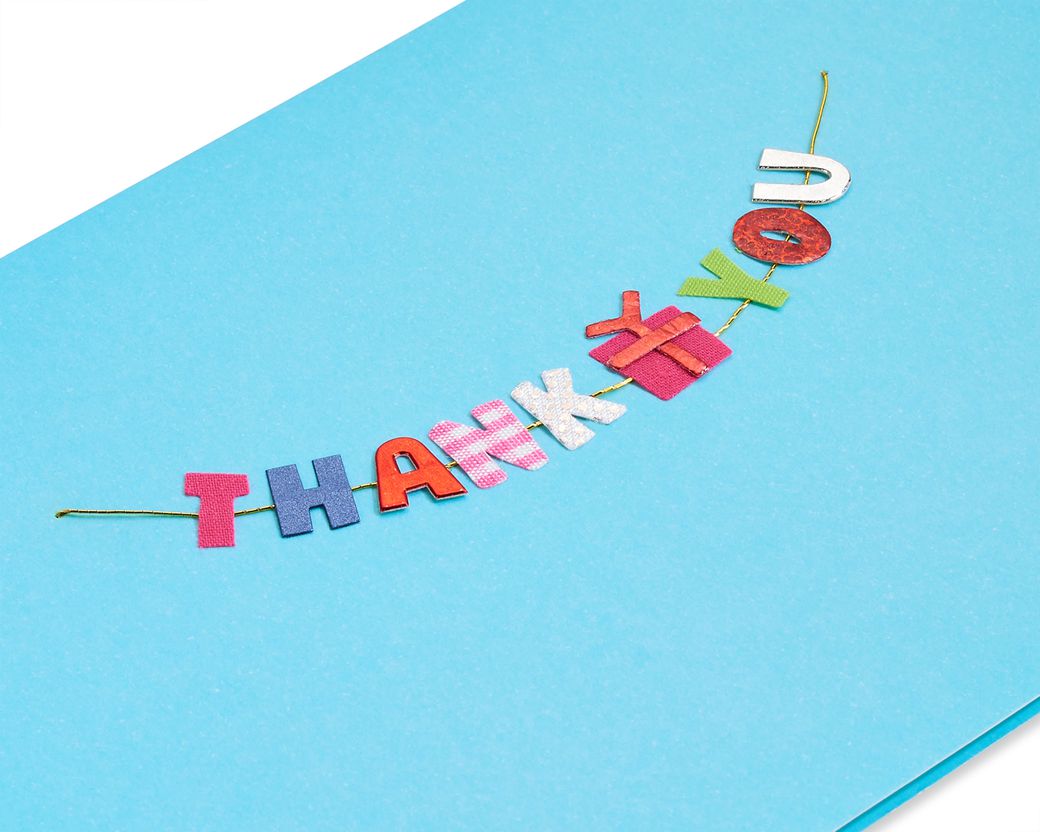 Banner Blank Thank You Greeting Card - Papyrus