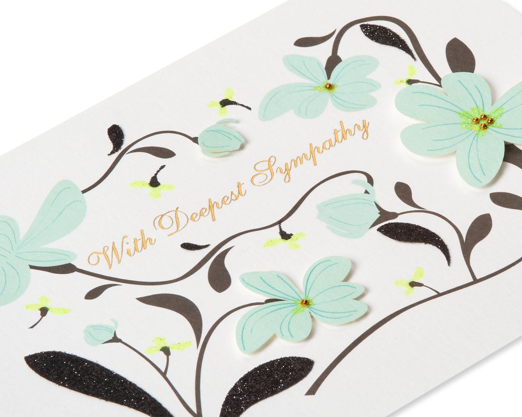 Paper Sculpted Floral Sympathy Greeting CardImage 2