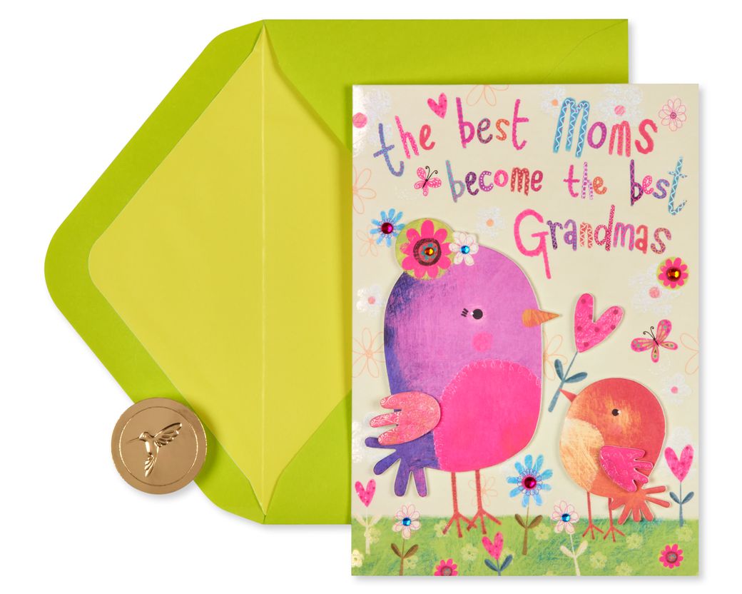 Colorful Birds Mother's Day Card for Grandma