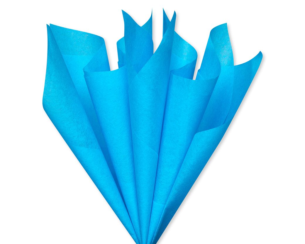 Turquoise Tissue Paper, 8-Sheets Image 2