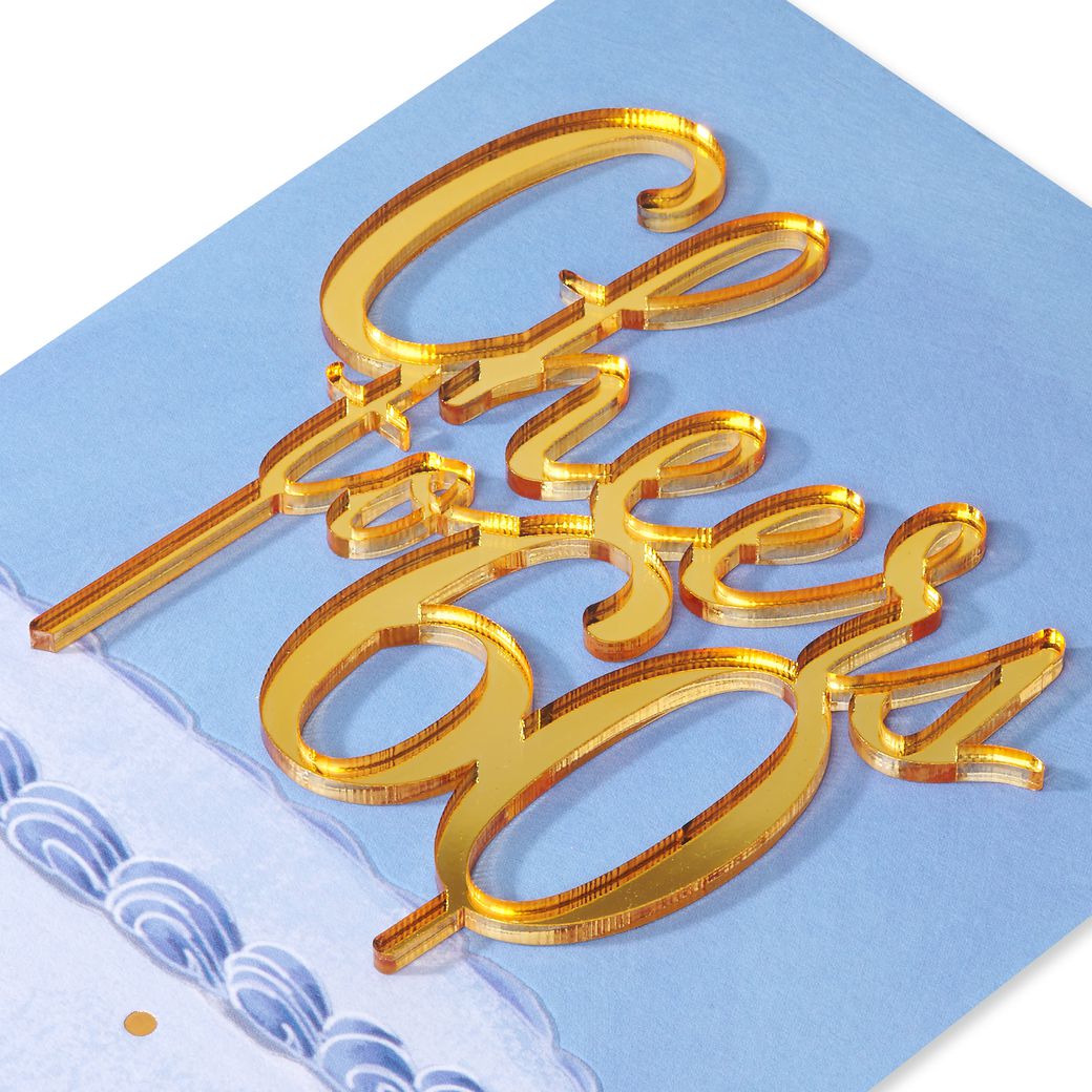 Gold Glitter 60Th Anniversary Cake Topper Happy 60Th Cheers To 60