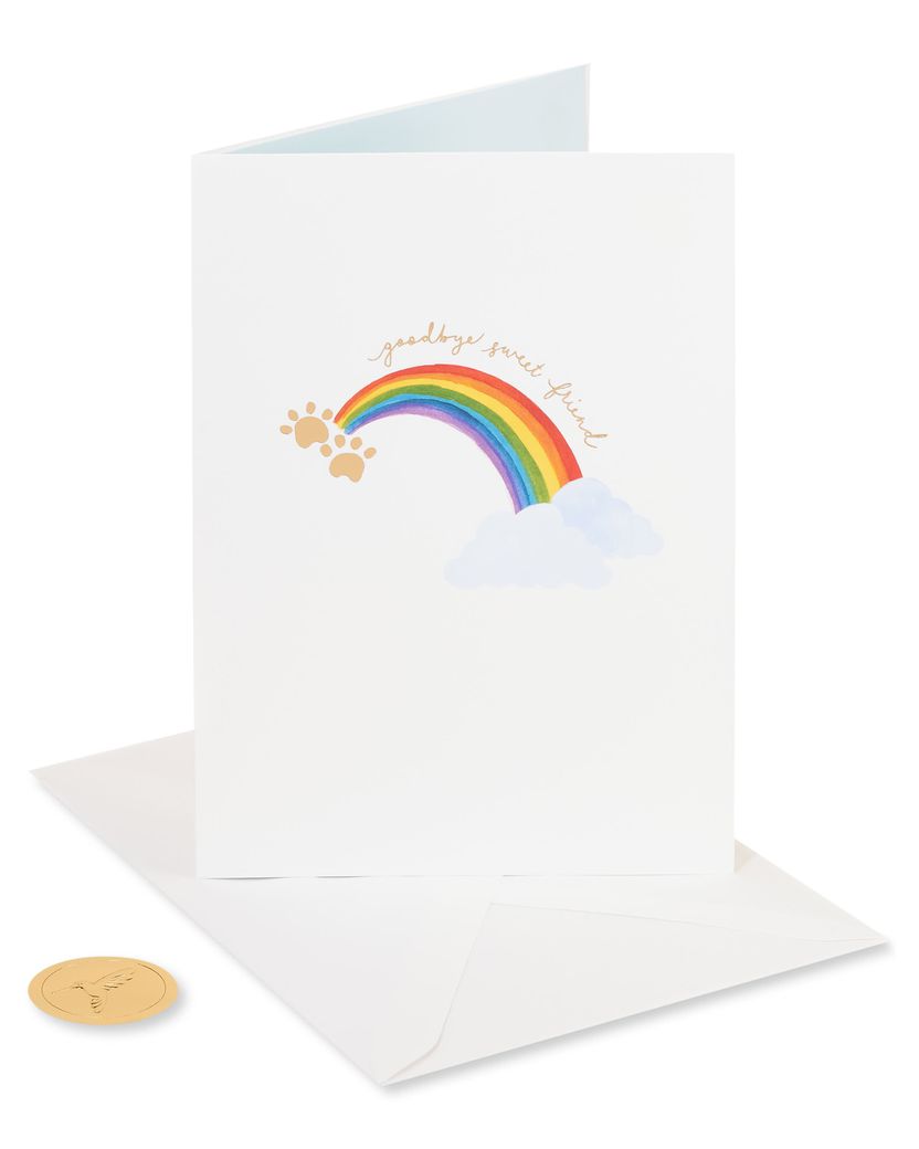 Rainbow Pet Sympathy Greeting Card Image 1