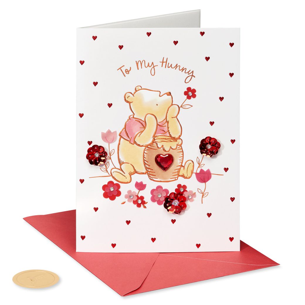 Make Every Day Sweeter Winnie The Pooh Disney Valentine's Day Greeting Card Image 4