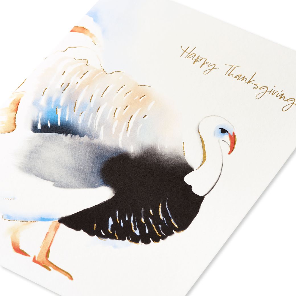 Painted Turkey Happy Thanksgiving Greeting Card Image 5