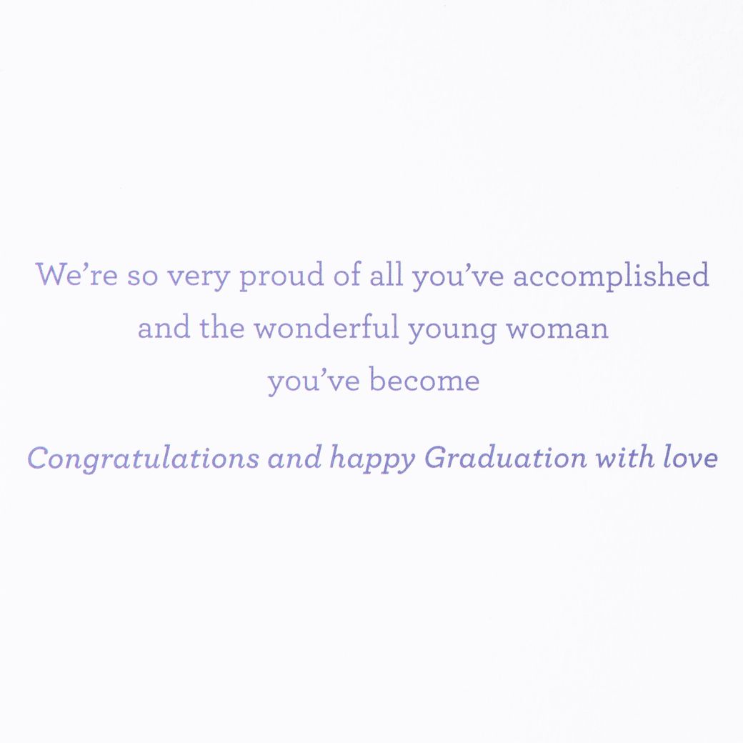 Wonderful Young Woman Graduation Greeting Card for Daughter Image 3