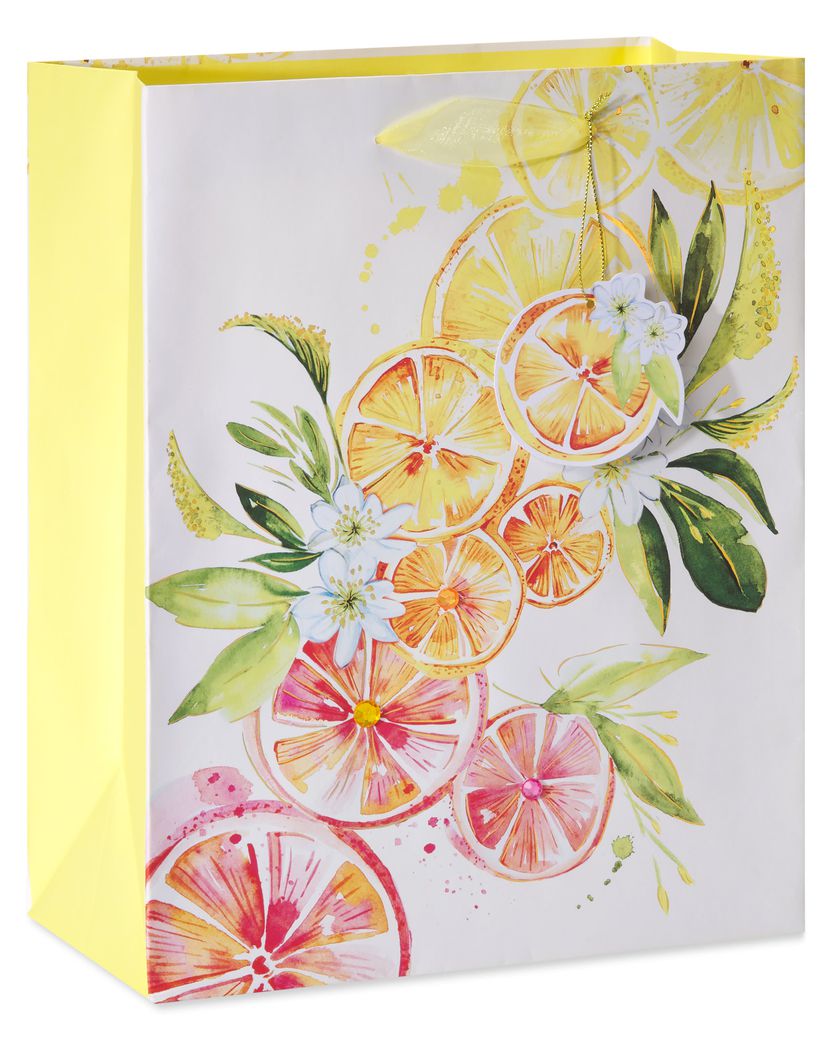 Citrus Gift Bags With Tissue Paper, 2 Bags, 8-Sheets - Papyrus