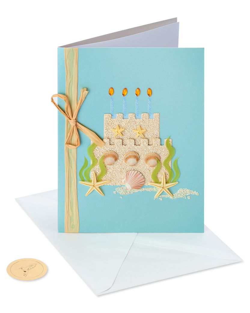 Sandcastle Birthday Greeting Card Image 4