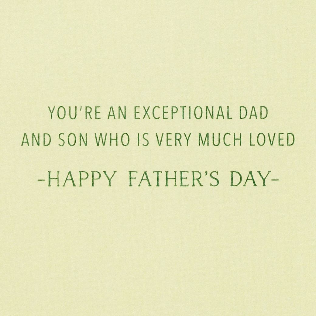 Exceptional Dad and Son Father's Day Greeting Card for Son Image 3