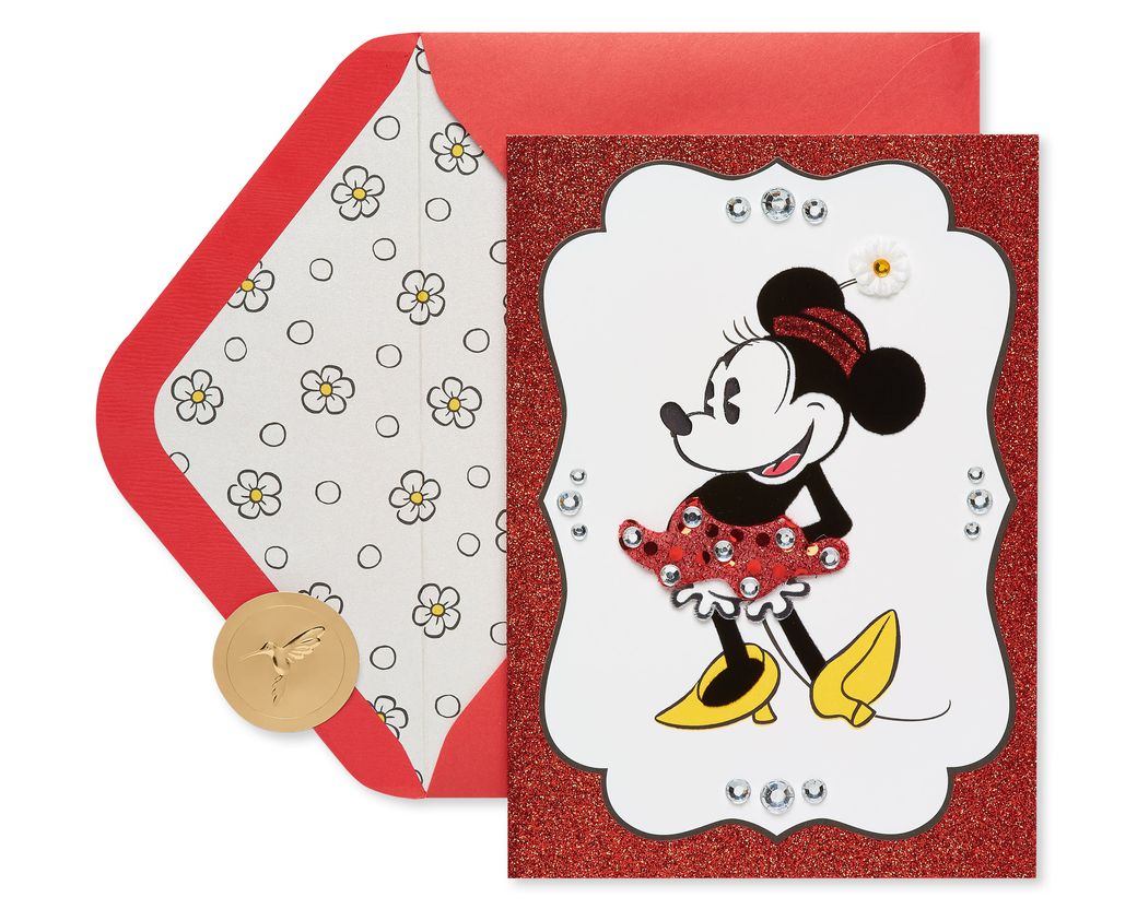 Disney Minnie Mouse Birthday Girl Birthday Greeting Card