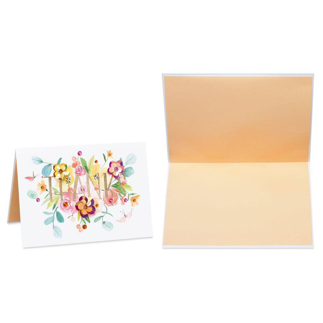 Flowers Blank Thank You Card Pack, 4-Count Image 5