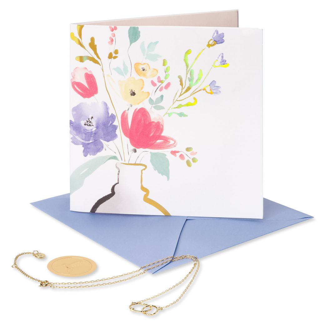 Celebrating You Birthday Greeting Card with Necklace Image 4