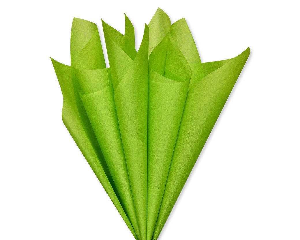 Lime Green Tissue Paper, 8-Sheets Image 2