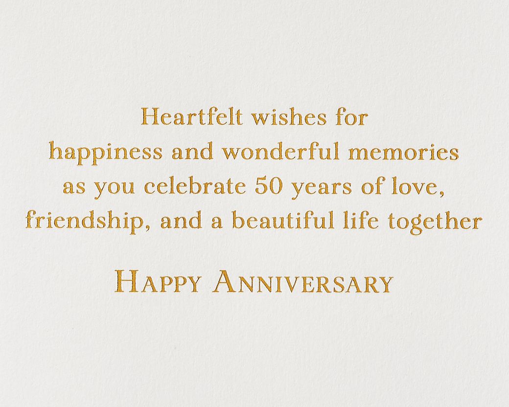 Wonderful Memories 50th Anniversary Greeting Card for CoupleImage 3