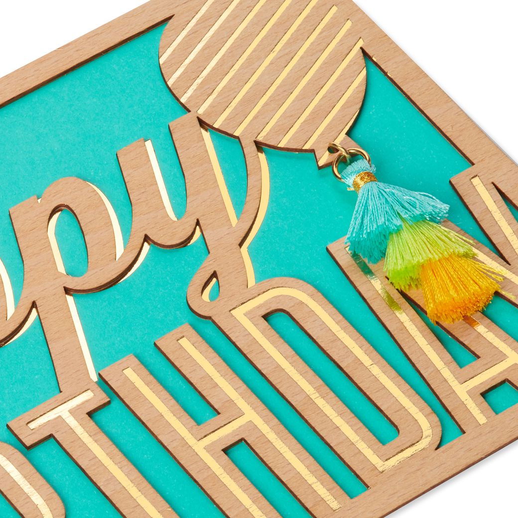 Balloon and Tassel Birthday Greeting CardImage 3