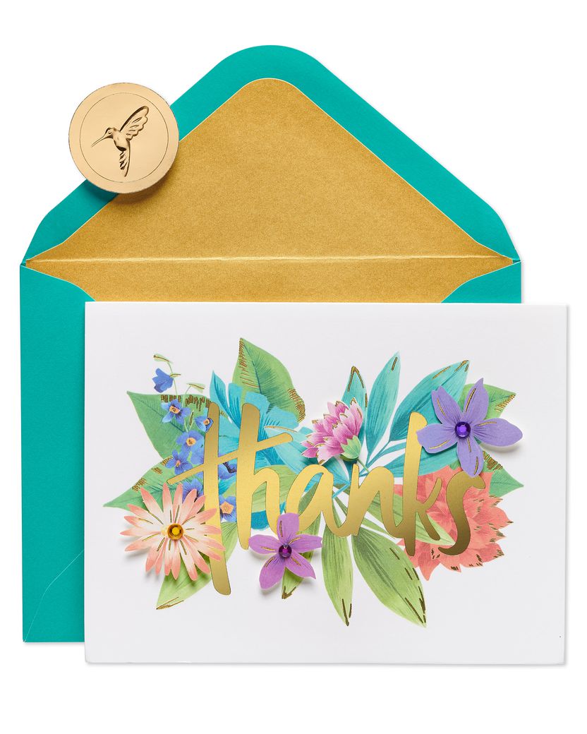 Botanical Floral Boxed Thank You Cards And Envelopes, 8-Count - Papyrus