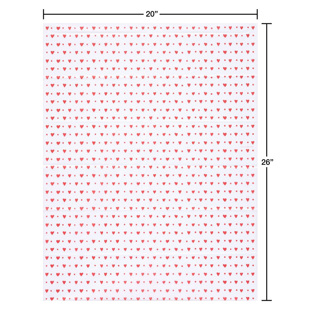 Hearts and Stripes Valentine's Day Tissue Paper, 9 Sheets Image 4