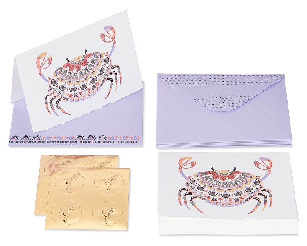 Crab Boxed Cards and Envelopes 8-CountImage 1