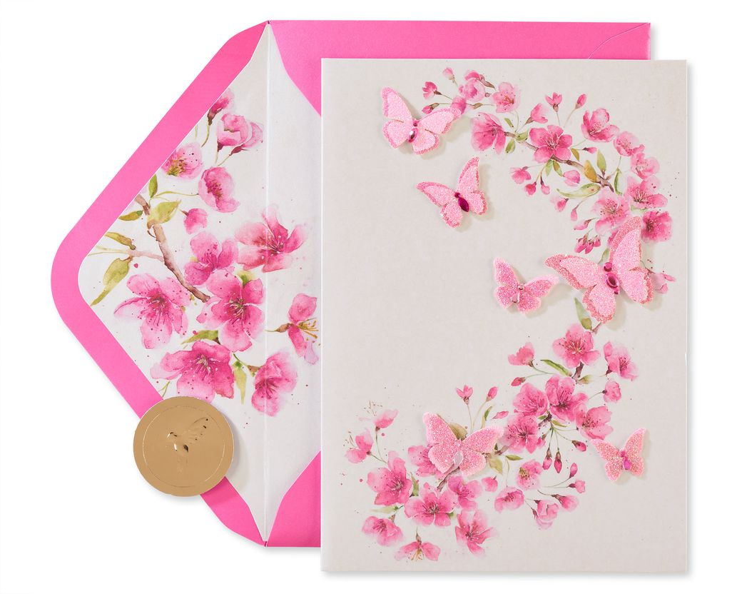 Floral Thank You Pink/White - PAPYRUS in 2023  Birthday cards for mom, Greeting  card set, Cards