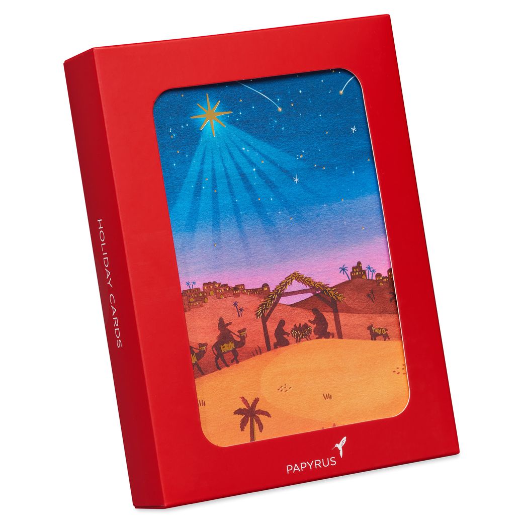 May God Bless You Nativity Religious Holiday Boxed Cards, 14-Count Image 6