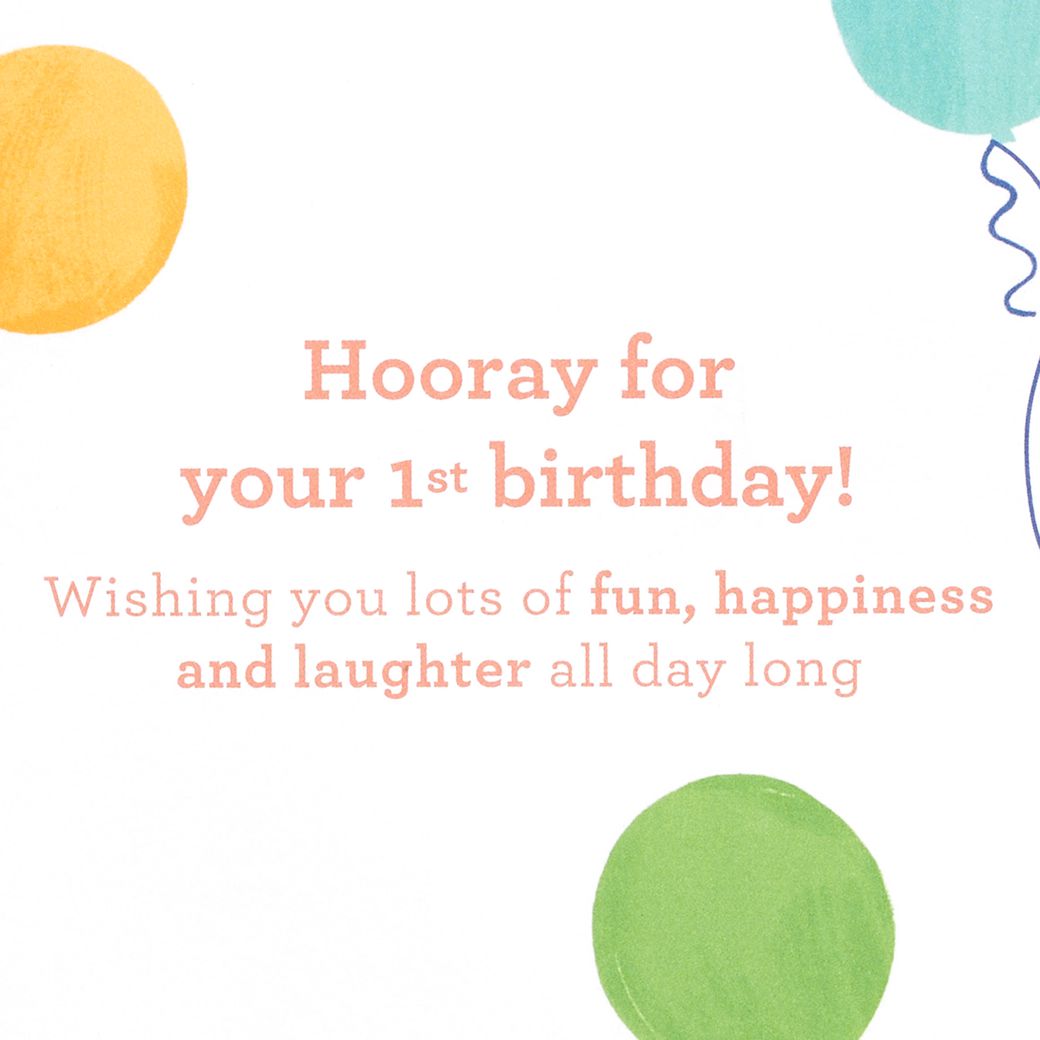 Lots Of Fun 1st Birthday Greeting Card Image 3
