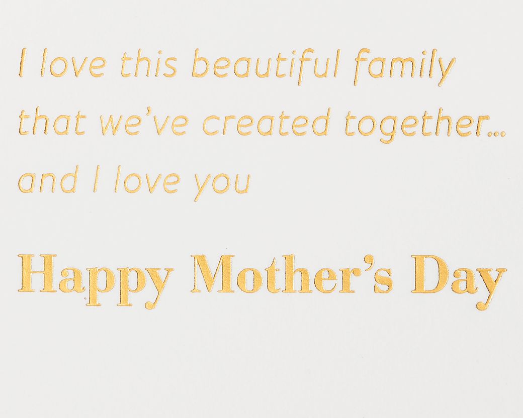 Beautiful Family Mother's Day Greeting Card for Wife Image 4