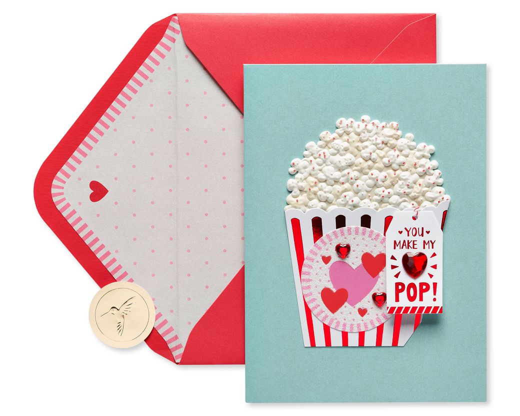 You Make My Heart Pop Funny Cute Valentine's Day Greeting Card - Papyrus