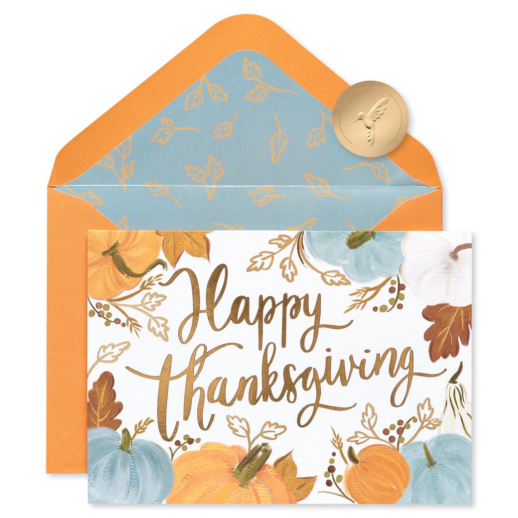 Warmth and Happiness Thanksgiving Greeting Card Image 1