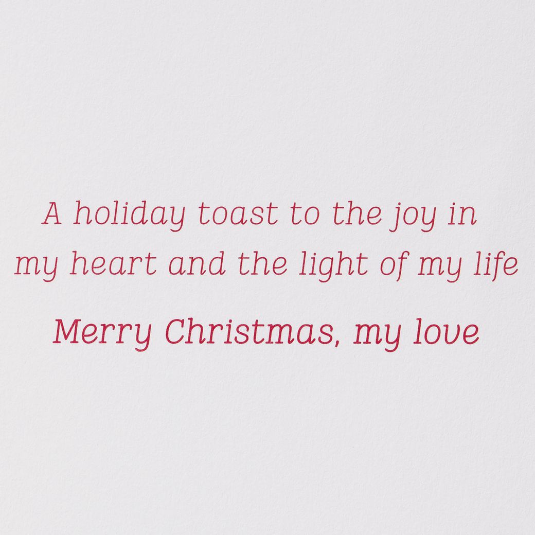 Holiday Toast Christmas Greeting Card for Wife Image 3