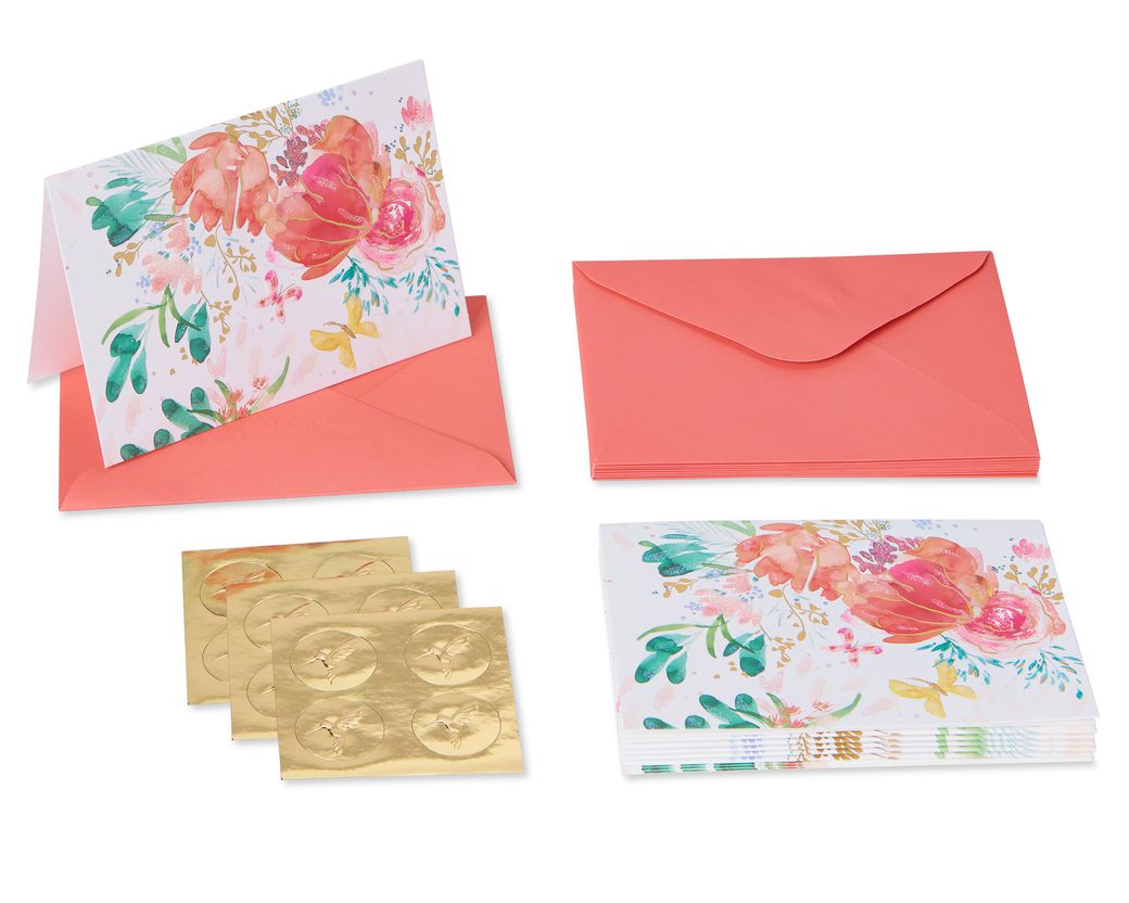 Dainty Floral Pocket Note Cards