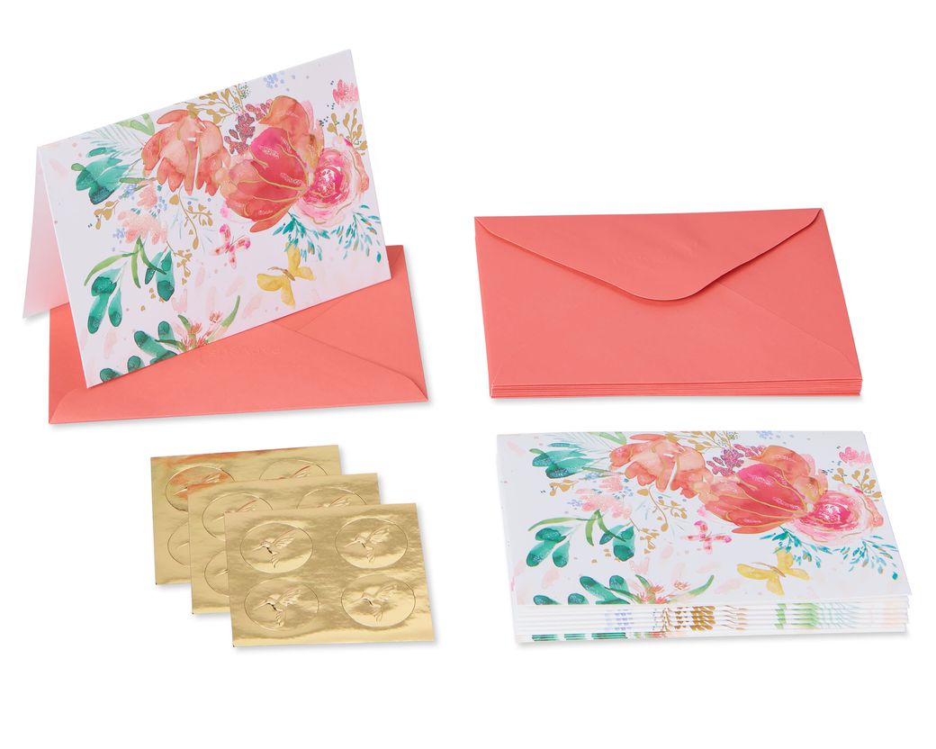  Colarr 80 Sets Watercolor Flowers Greeting Cards Floral Blank  Cards Bulk with Envelopes Stickers Stationary Notecards Gold Foil Greeting  Cards Gift Set for Birthday Mother's Day 4 x 6 Inches : Office Products