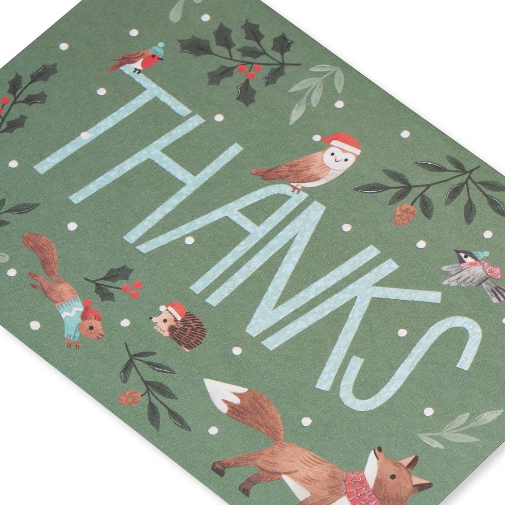 Woodland Thank You Holiday Boxed Cards, 12-Count Image 5