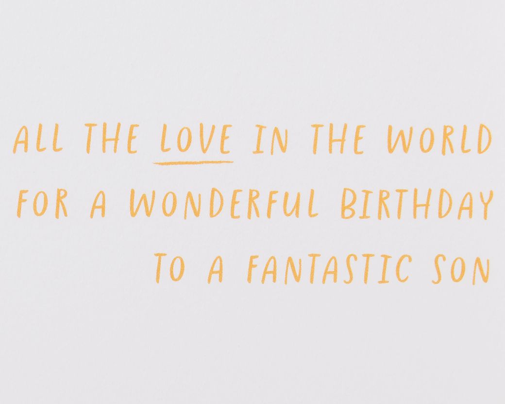 All the Love In the World Birthday Greeting Card for Son Image 4
