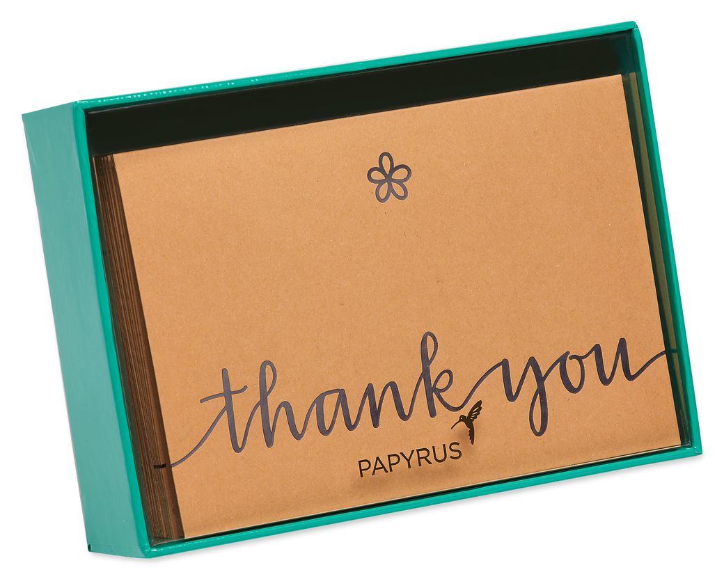 Kraft Boxed Thank You Cards And Envelopes, 14-Count - Papyrus