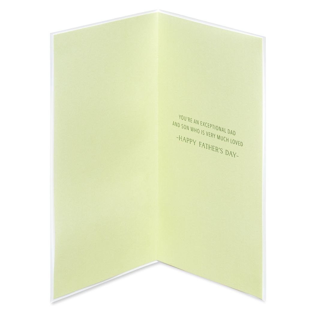 Exceptional Dad and Son Father's Day Greeting Card for Son Image 2