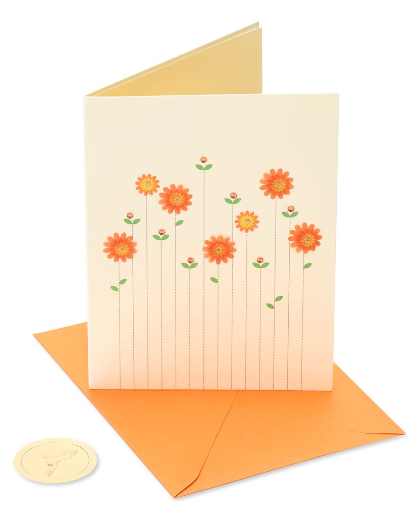 Papyrus Thank You Card pot of Daisies 