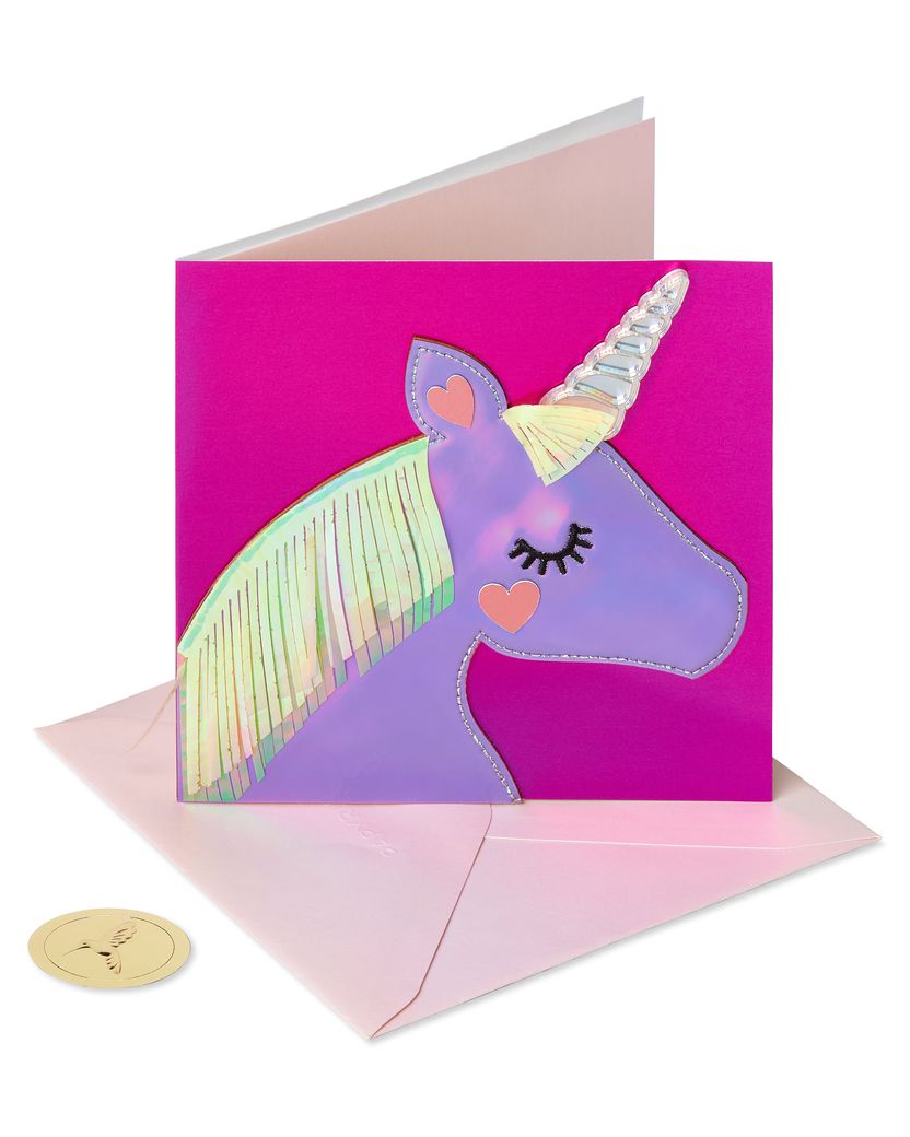 Magical Unicorn Valentine's Day Greeting Card Image 4