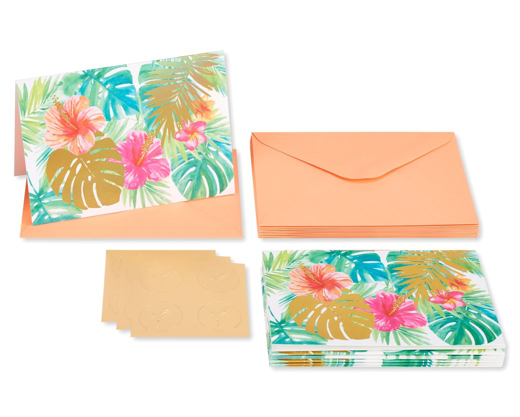 2.5 X 2.5 Mini Tropical Cards 10 Square Cards Mini Note Cards