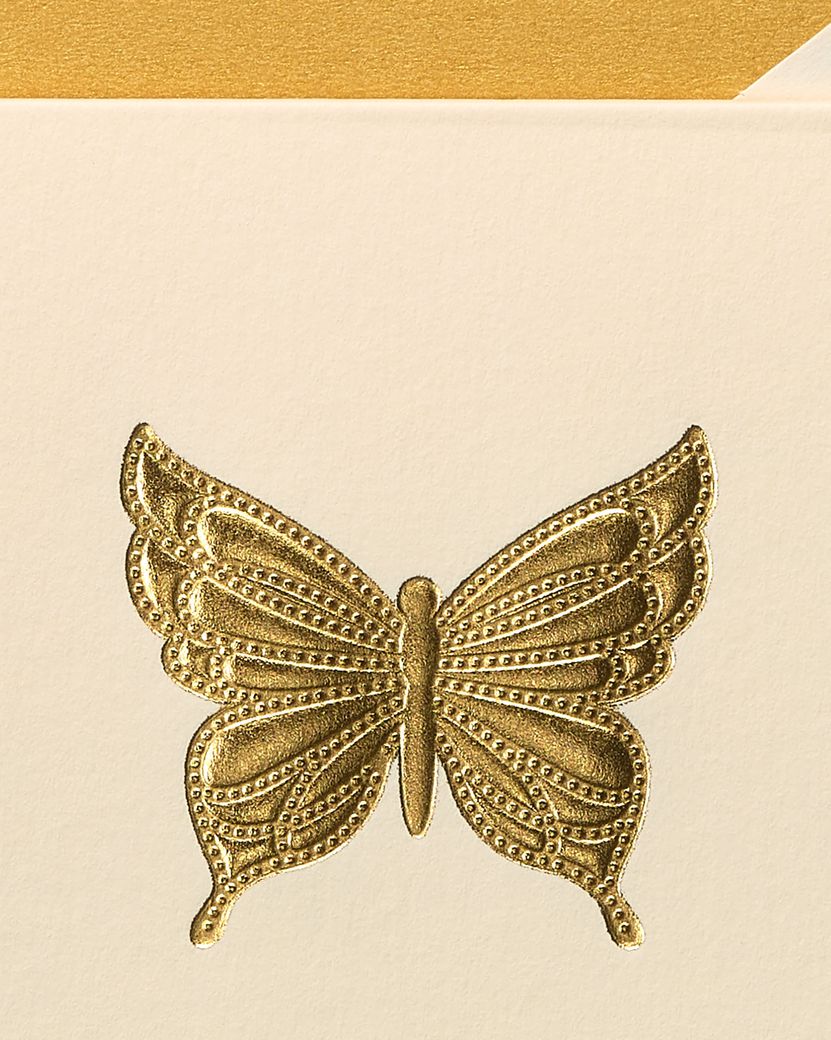 Embossed Cards Set, Note Card Set, Greeting Cards, Blank Cards, White Cards,  Note Cards, Thank You Cards, Butterfly Cards, BUTTERFLY 