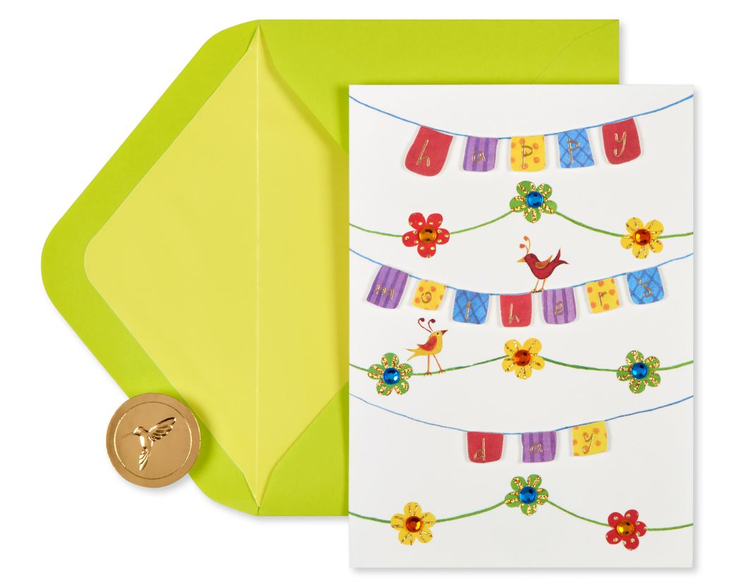 Banner with Birds Mother's Day Card